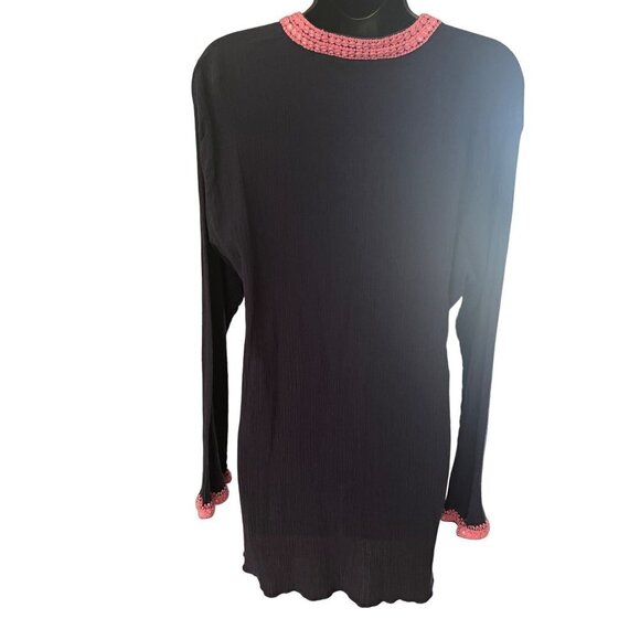 Sulu womens casual long embroidered trim top size 14 - Picture 4 of 8